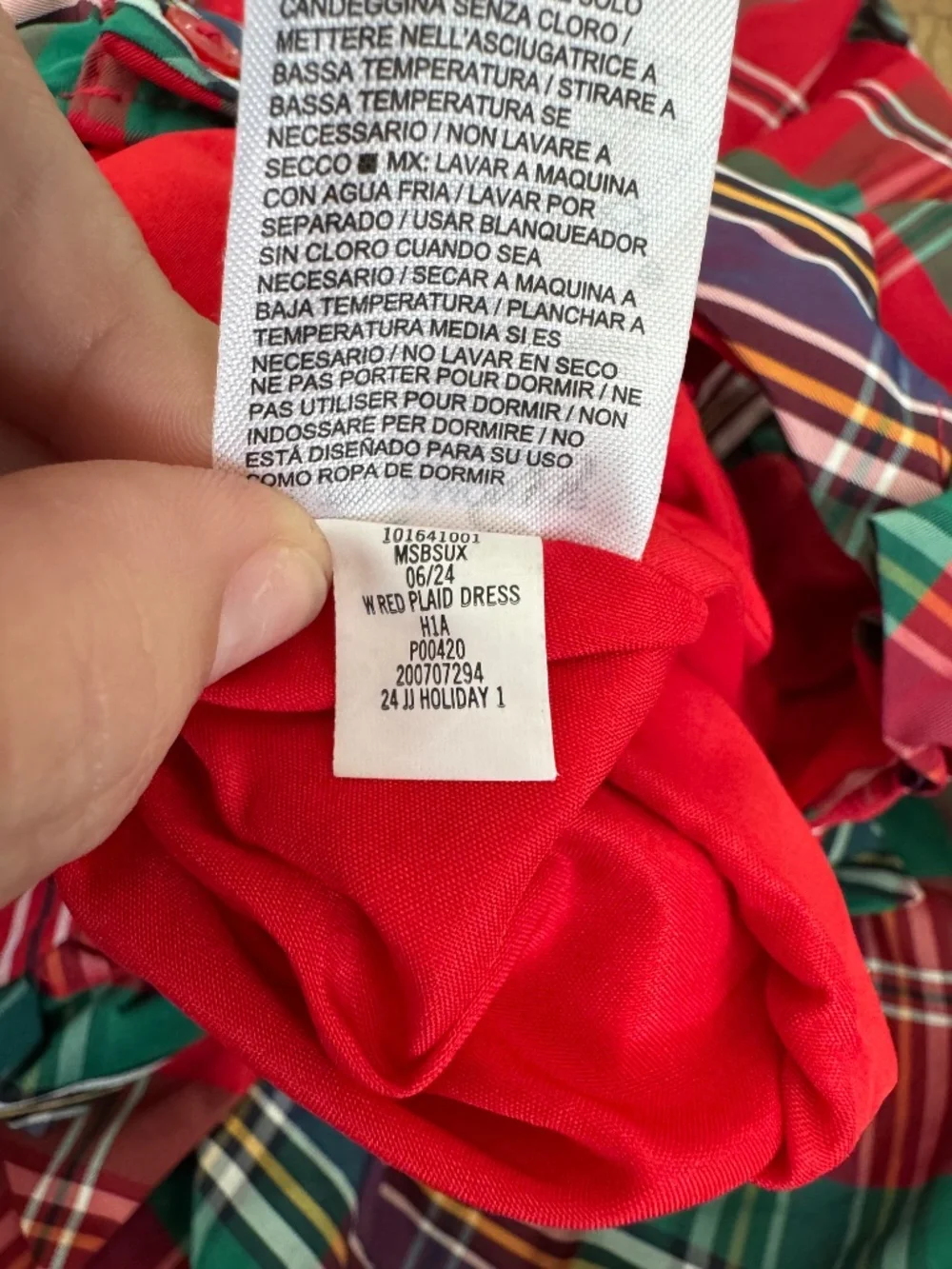Janie & Jack Bradbury Red The Tartan Plaid Dress Holiday Christmas 6 12 Months